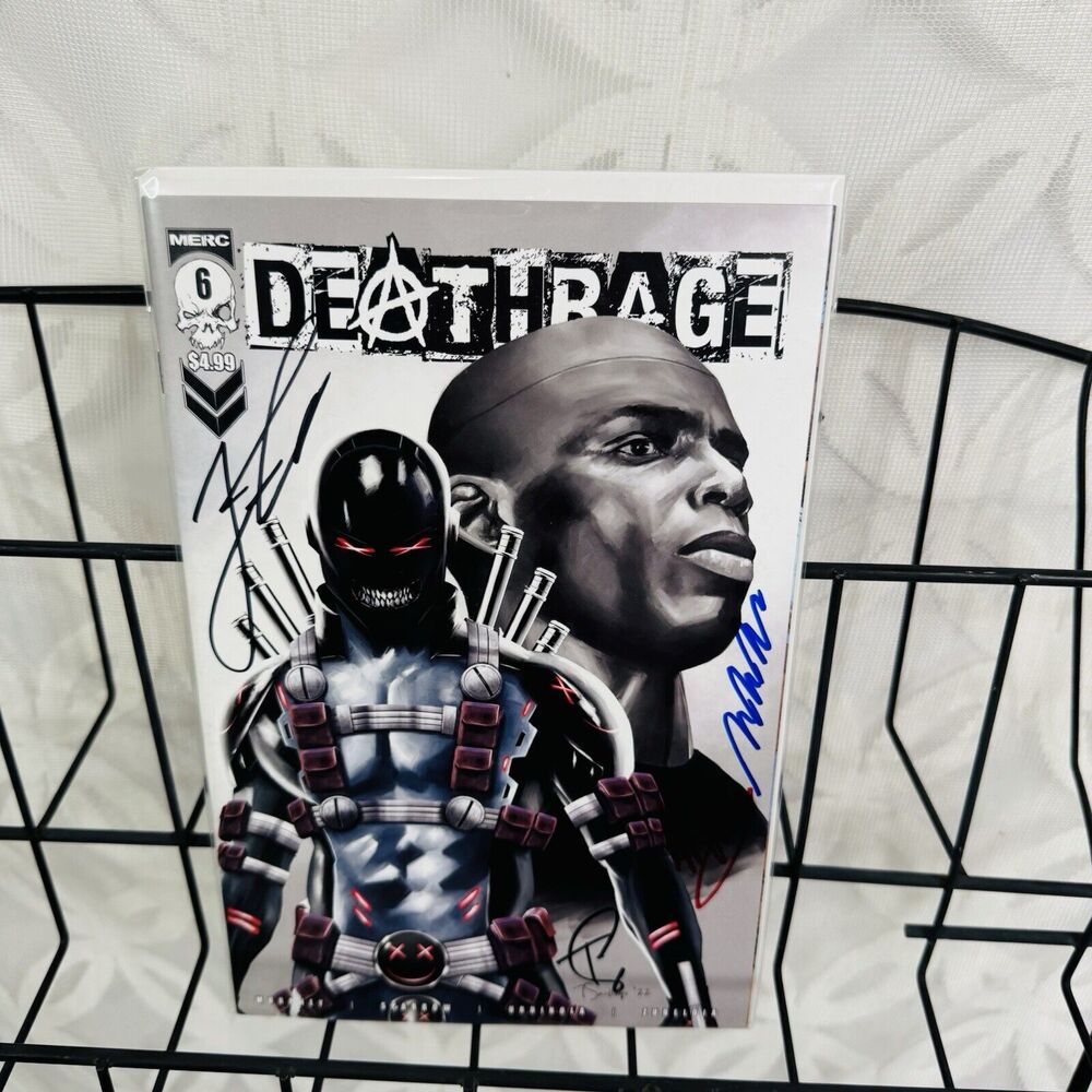 Deathrage 6 Tony Santiago 4x NY Comic Con Signed Cover H‎ Variant (Merc 2022)